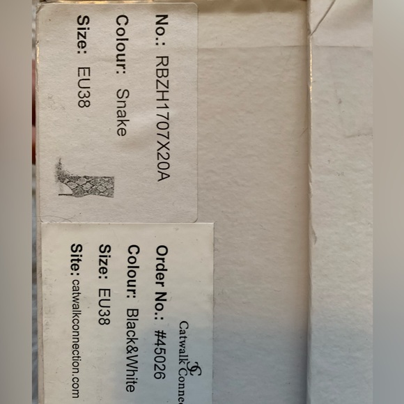 Snake print leather boots, size 38, US7/7.5, Brand Catwalk Connection - Picture 6 of 8